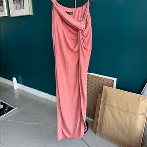 JLUXLABEL MAXI SKIRT PINK